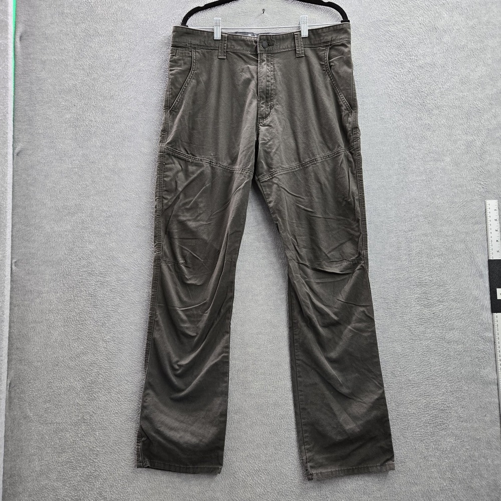 Wrangler Men Activewear Pants 34X34 Gray Chino Twill All Terrain Gear 31" Inseam